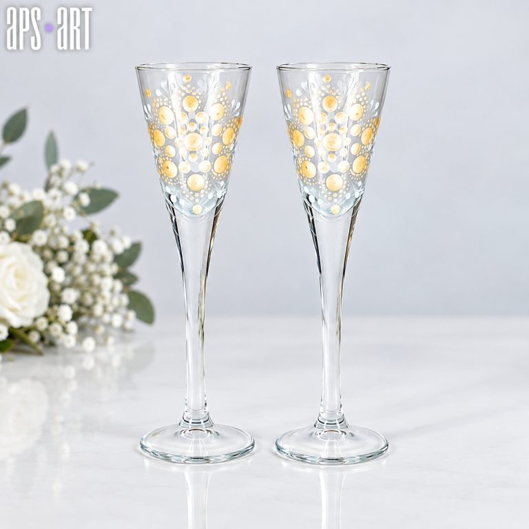 Dekorativne čaše za žesticu svadbeni pokloni poklon za vjenčanje čaša za aperitiv čaše za mladence unikatni poklon ručni rad